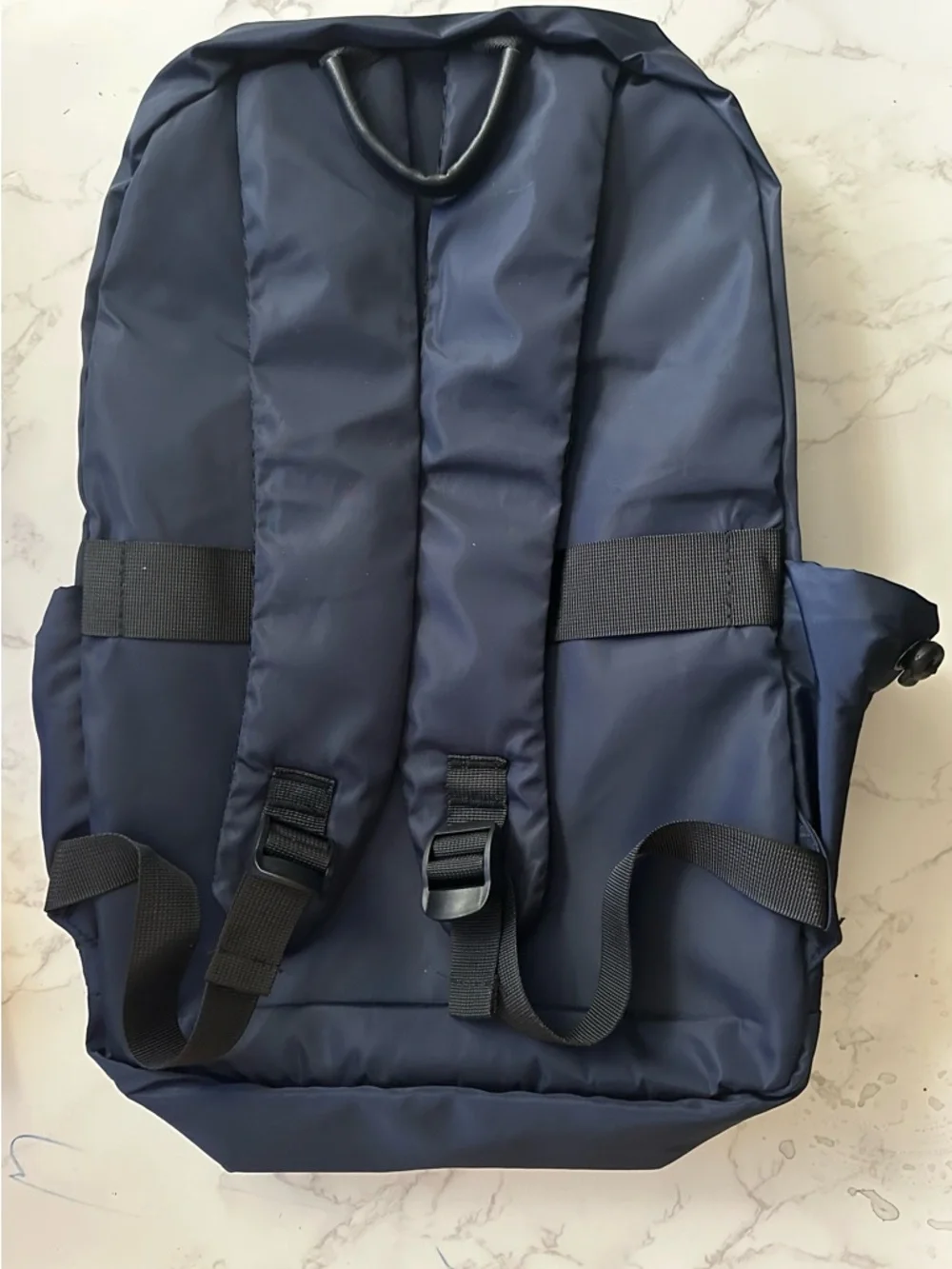 Men's Navy Blue Travel Backpack - Slim Urban Design with USB charging port